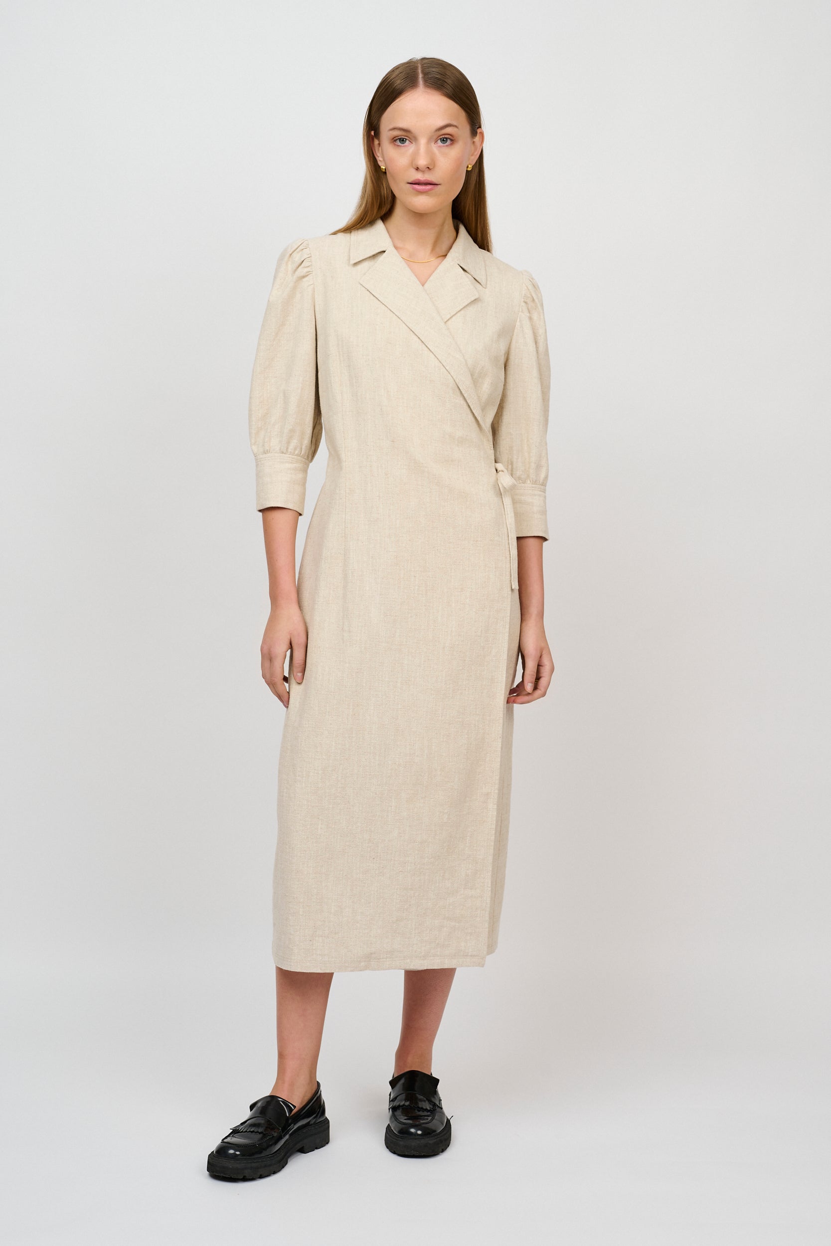 CRNatalie Slå-Om Hør Kjole